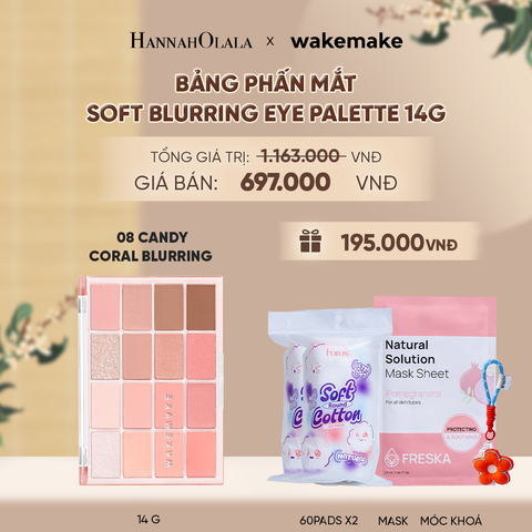  WAKEMAKE BẢNG PHẤN MẮT SOFT BLURRING EYE PALETTE 14G - A1117 