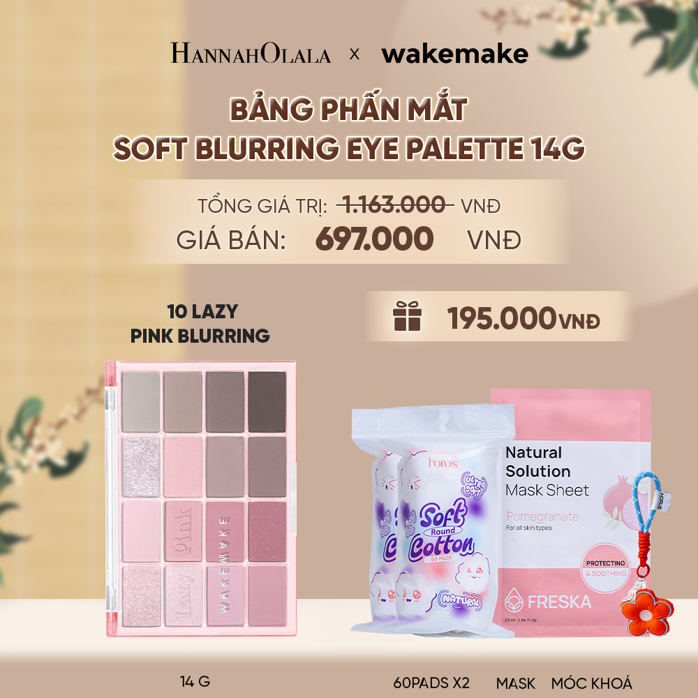  WAKEMAKE BẢNG PHẤN MẮT SOFT BLURRING EYE PALETTE 14G - A1117 