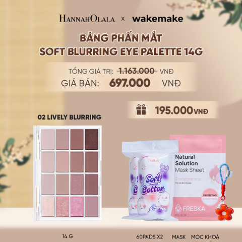  WAKEMAKE BẢNG PHẤN MẮT SOFT BLURRING EYE PALETTE 14G - A1117 