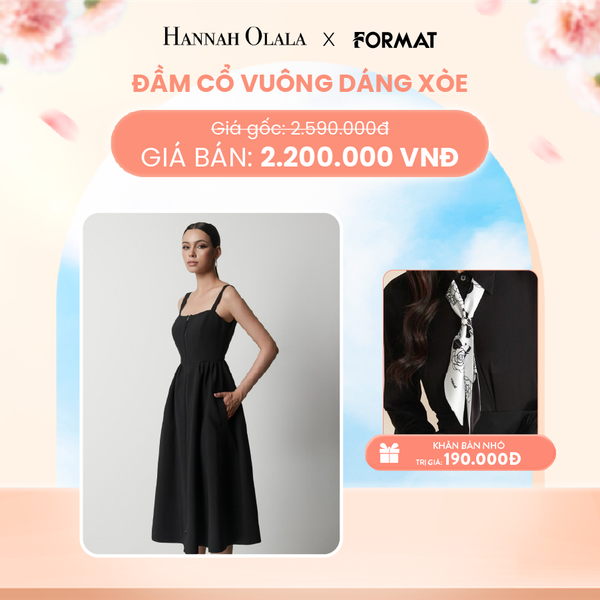  A310_DEAL 8: ĐẦM CỔ VUÔNG DÁNG XÒE FORMAT 