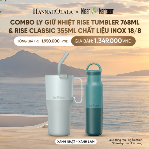  COMBO LY GIỮ NHIỆT KLEAN KANTEEN RISE TUMBLER 768ML & RISE CLASSIC 355ML CHẤT LIỆU INOX 18/8 