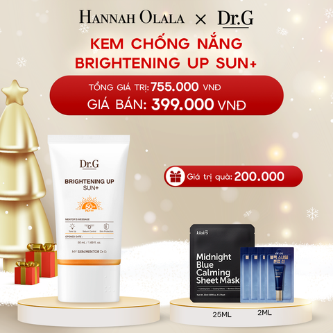  DEAL 7: KEM CHỐNG NẮNG DR.G BRIGHTENING UP SUN+ SPF50+ PA+++ 50ML NÂNG TÔNG KIỀM DẦU LÀM SÁNG DA 