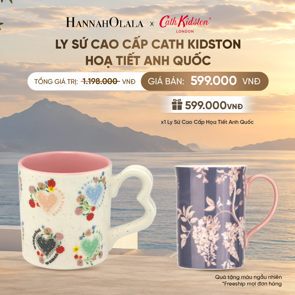  [B1G1] LY SỨ CAO CẤP CATH KIDSTON HOẠ TIẾT ANH QUỐC 