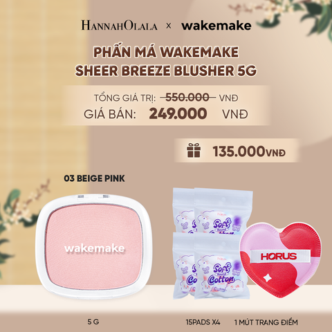 PHẤN MÁ WAKEMAKE SHEER BREEZE BLUSHER 5G - A1126 