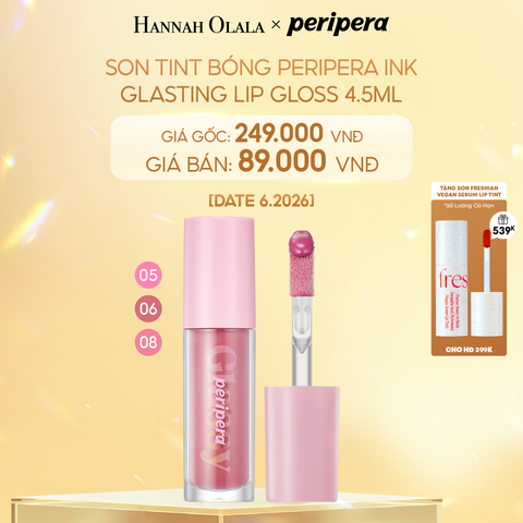  DEAL 1: [DATE 6.2026]  Son Tint Bóng Peripera Ink Glasting Lip Gloss 4.5ml 