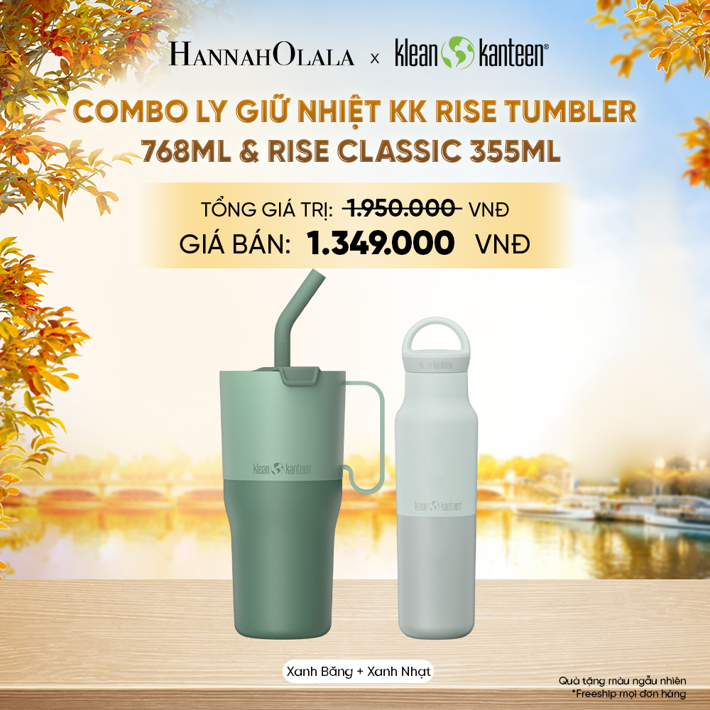  COMBO LY GIỮ NHIỆT KLEAN KANTEEN RISE TUMBLER 768ML & RISE CLASSIC 355ML CHẤT LIỆU INOX 18/8 - E286 
