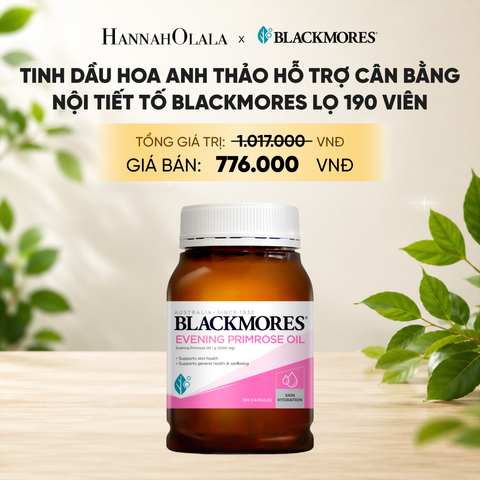  TINH DẦU HOA ANH THẢO HỖ TRỢ CÂN BẰNG NỘI TIẾT TỐ BLACKMORES EVENING PRIMROSE OIL LỌ 190 VIÊN - DEAL 2.1 