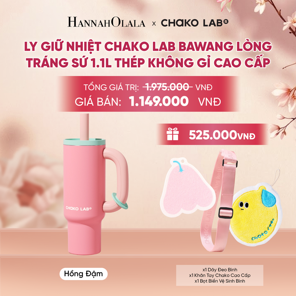  LY GIỮ NHIỆT CHAKO LAB BAWANG LÒNG TRÁNG SỨ 1 - A2150 