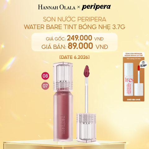  DEAL 2: [DATE 6.2026]  Son Nước Peripera Water Bare Tint Bóng Nhẹ 3.7g 