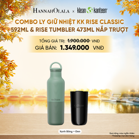  COMBO LY GIỮ NHIỆT KLEAN KANTEEN RISE CLASSIC 592ML & RISE TUMBLER 473ML NẮP TRƯỢT CHẤT LIỆU INOX 18/8 - E289 