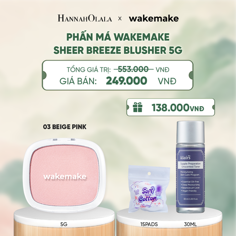  PHẤN MÁ WAKEMAKE SHEER BREEZE BLUSHER 5G - A1531 