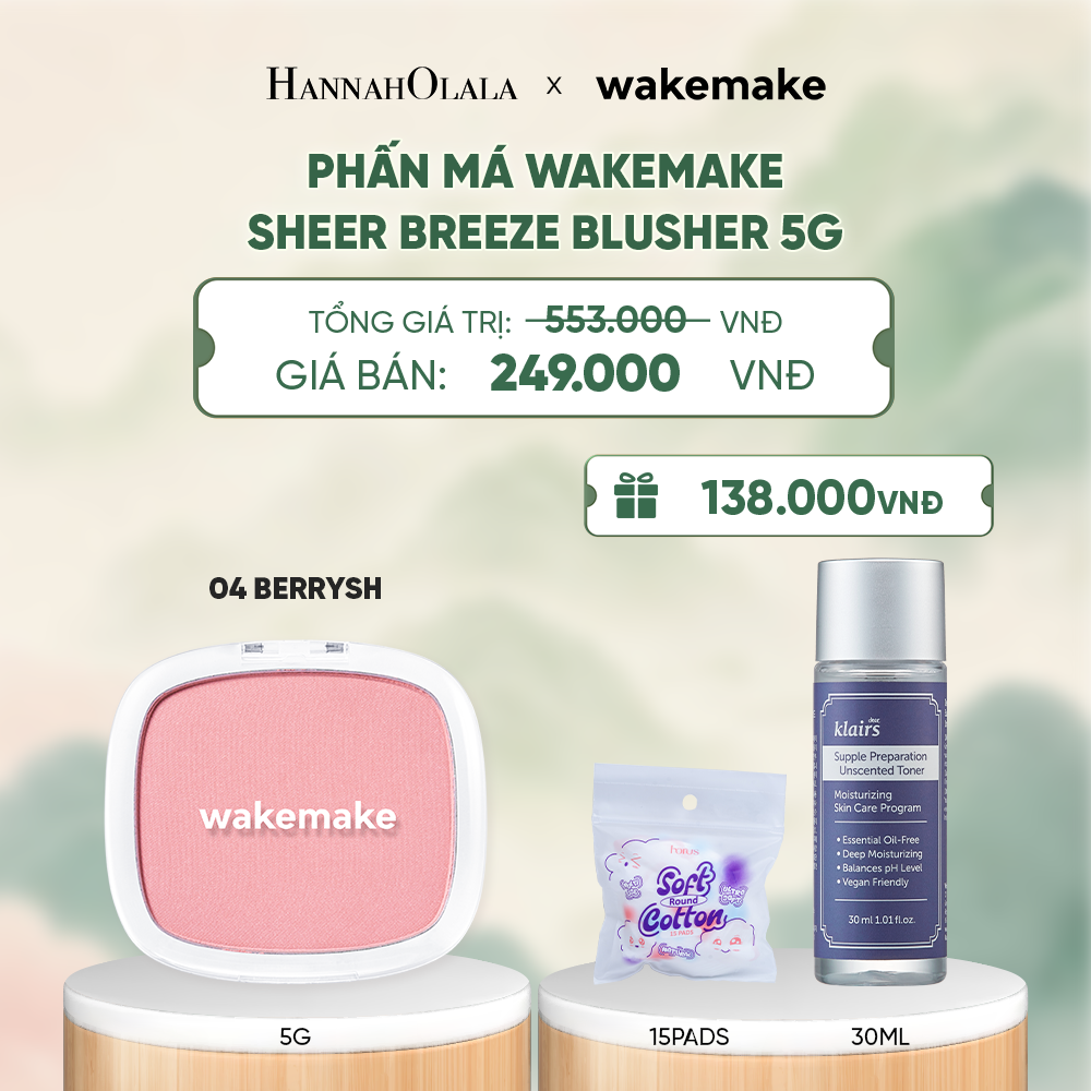  PHẤN MÁ WAKEMAKE SHEER BREEZE BLUSHER 5G - A1531 