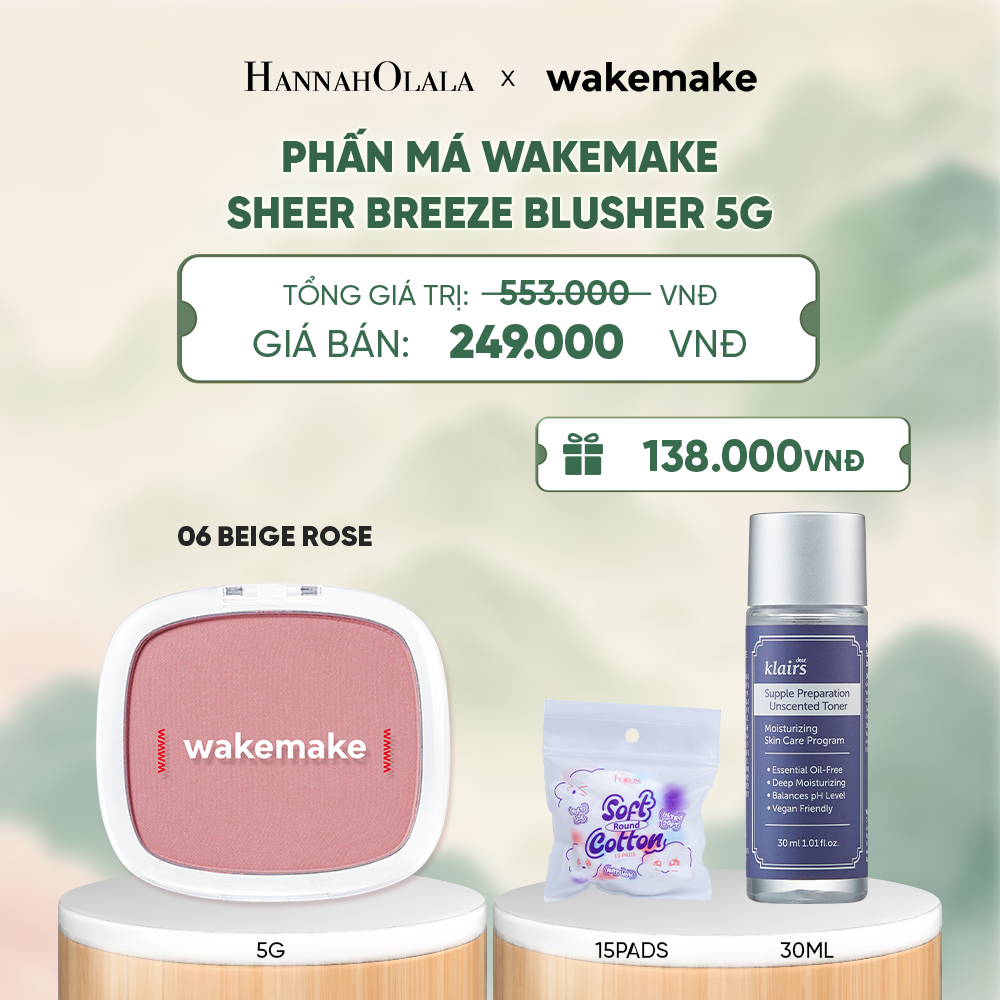  PHẤN MÁ WAKEMAKE SHEER BREEZE BLUSHER 5G - A1531 
