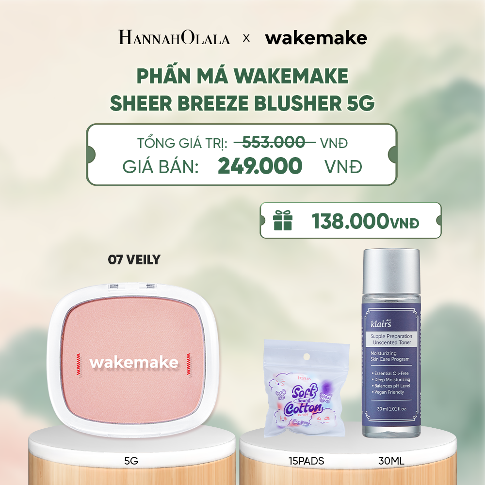  PHẤN MÁ WAKEMAKE SHEER BREEZE BLUSHER 5G - A1531 