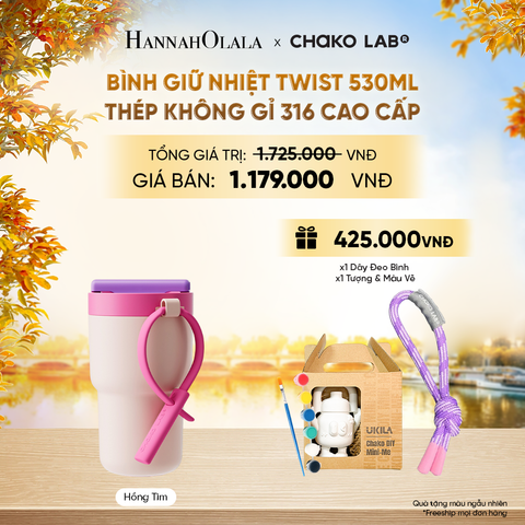  BÌNH GIỮ NHIỆT TWIST 530ML THÉP KHÔNG GỈ 316 CAO CẤP - E271 
