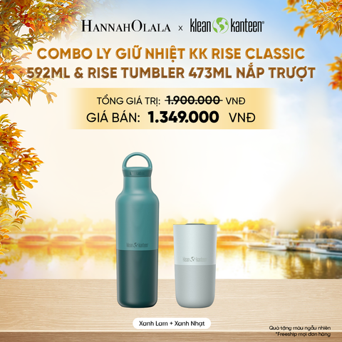  COMBO LY GIỮ NHIỆT KLEAN KANTEEN RISE CLASSIC 592ML & RISE TUMBLER 473ML NẮP TRƯỢT CHẤT LIỆU INOX 18/8 - E289 