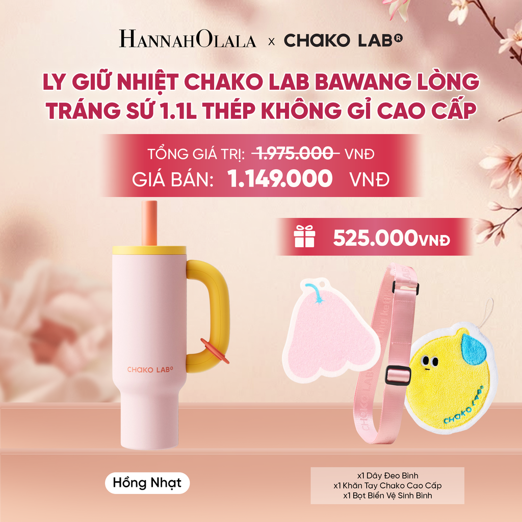  LY GIỮ NHIỆT CHAKO LAB BAWANG LÒNG TRÁNG SỨ 1 - A2150 