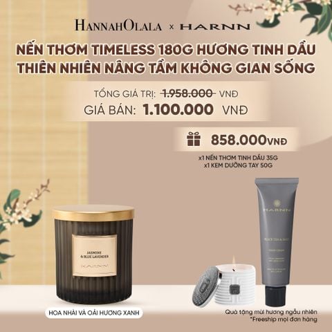  [HARNN NEW COLLECTION] NẾN THƠM TIMELESS 180G HƯƠNG TINH DẦU THIÊN NHIÊN NÂNG TẦM KHÔNG GIAN SỐNG - A2355 