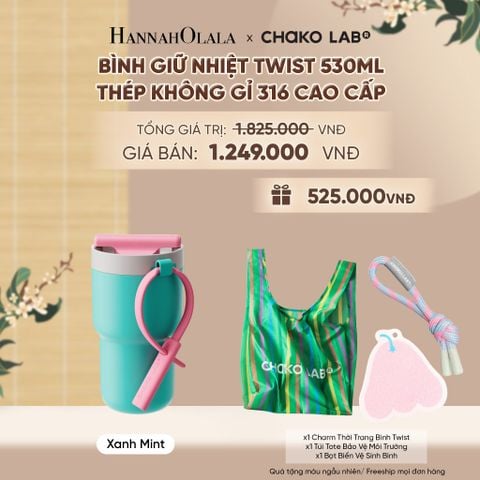  BÌNH GIỮ NHIỆT TWIST 530ML THÉP KHÔNG GỈ 316 CAO CẤP - A2391 