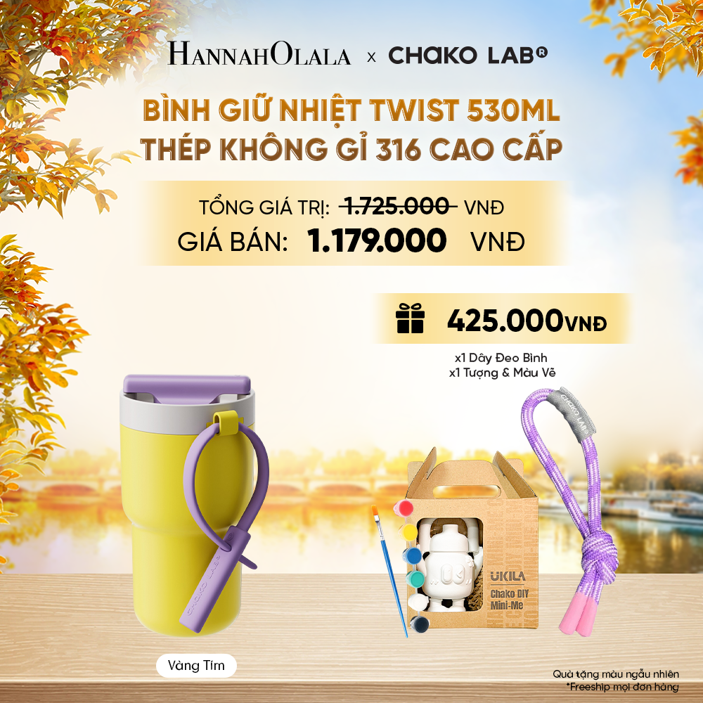  BÌNH GIỮ NHIỆT TWIST 530ML THÉP KHÔNG GỈ 316 CAO CẤP - E271 