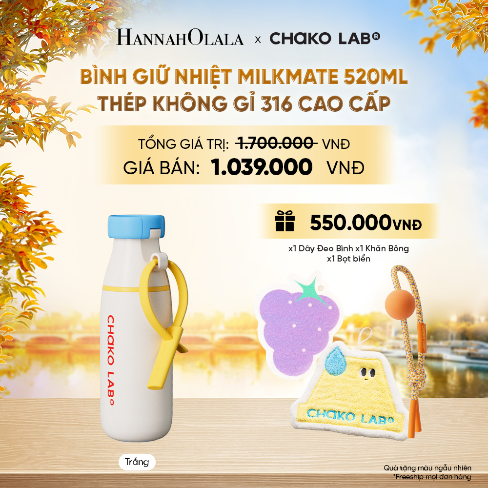  BÌNH GIỮ NHIỆT MILKMATE 520ML THÉP KHÔNG GỈ 316 CAO CẤP - E273 