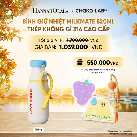  BÌNH GIỮ NHIỆT MILKMATE 520ML THÉP KHÔNG GỈ 316 CAO CẤP - E273 