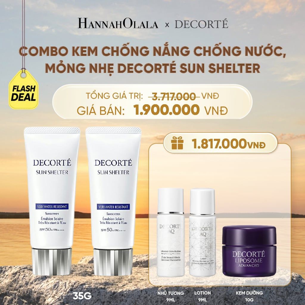  COMBO 02 KEM CHỐNG NẮNG BẢO VỆ DA DECORTÉ SUN SHELTER - B559 