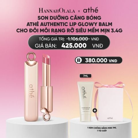  SON DƯỠNG CĂNG BÓNG ATHÉ AUTHENTIC LIP GLOWY BALM CHO ĐÔI MÔI RẠNG RỠ SIÊU MỀM MỊN 3.4G_A2293 