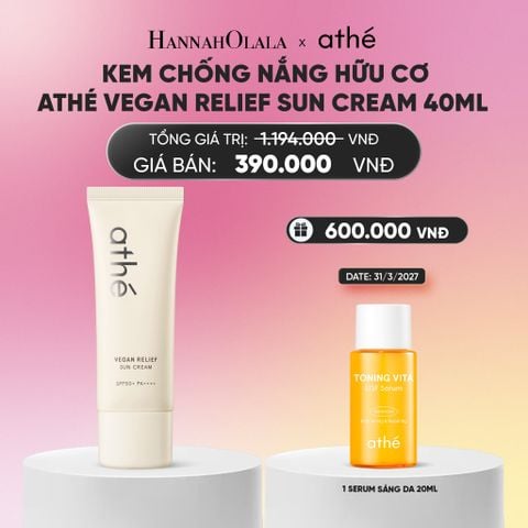  KEM CHỐNG NẮNG HỮU CƠ ATHÉ VEGAN RELIEF SUN CREAM 40ML_A2316 