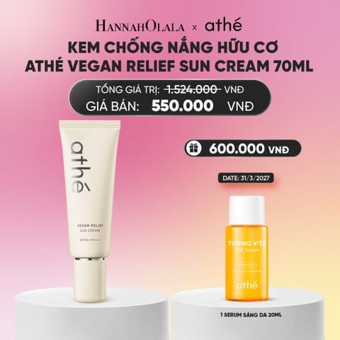  KEM CHỐNG NẮNG HỮU CƠ ATHÉ VEGAN RELIEF SUN CREAM 40ML_A2316 