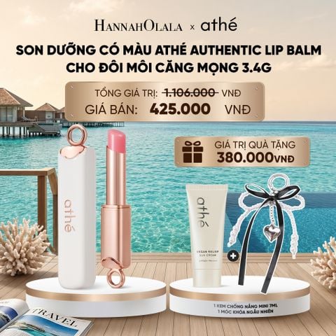  SON DƯỠNG CÓ MÀU ATHÉ AUTHENTIC LIP BALM CHO ĐÔI MÔI CĂNG MỌNG 3.4G_ D1535 