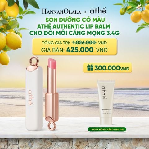  SON DƯỠNG CÓ MÀU ATHÉ AUTHENTIC LIP BALM CHO ĐÔI MÔI CĂNG MỌNG 3.4G - A666 