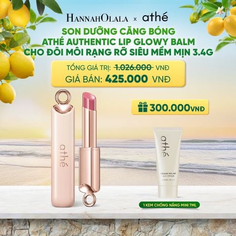  SON DƯỠNG CĂNG BÓNG ATHÉ AUTHENTIC LIP GLOWY BALM CHO ĐÔI MÔI RẠNG RỠ SIÊU MỀM MỊN 3.4G - A675 