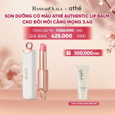  SON DƯỠNG CÓ MÀU ATHÉ AUTHENTIC LIP BALM CHO ĐÔI MÔI CĂNG MỌNG 3.4G - A2106 