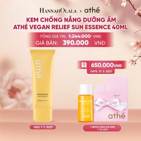  KEM CHỐNG NẮNG DƯỠNG ẨM ATHÉ VEGAN RELIEF SUN ESSENCE 40ML - A2276 