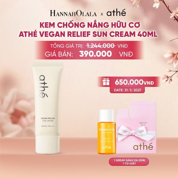  KEM CHỐNG NẮNG HỮU CƠ ATHÉ VEGAN RELIEF SUN CREAM 40ML - A2269 