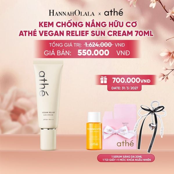  KEM CHỐNG NẮNG HỮU CƠ ATHÉ VEGAN RELIEF SUN CREAM 70ML - A2144 