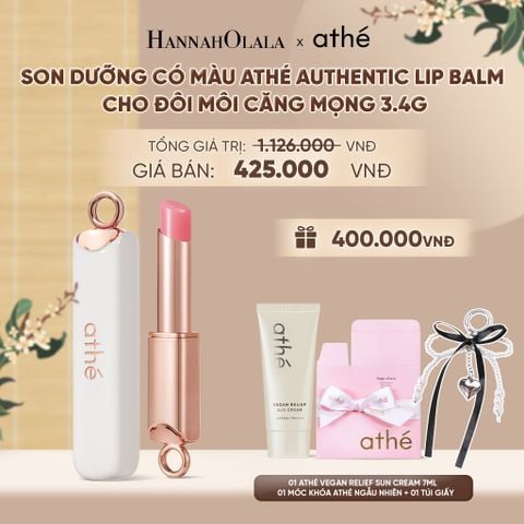  SON DƯỠNG CÓ MÀU ATHÉ AUTHENTIC LIP BALM CHO ĐÔI MÔI CĂNG MỌNG 3.4G - A1565 