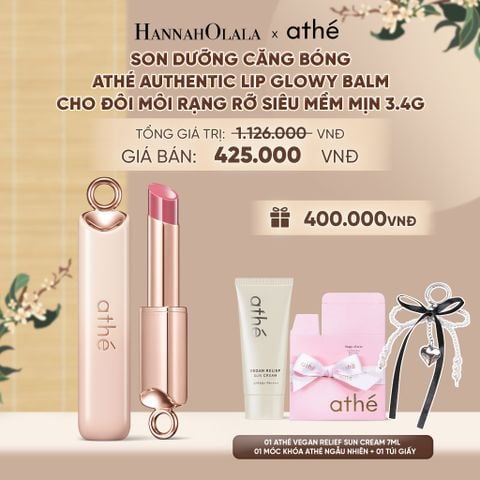  SON DƯỠNG CĂNG BÓNG ATHÉ AUTHENTIC LIP GLOWY BALM CHO ĐÔI MÔI RẠNG RỠ SIÊU MỀM MỊN 3.4G - A1574 