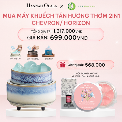  E534_DEAL 2: MÁY KHUẾCH TÁN HƯƠNG THƠM 2IN1 CHEVRON/ HORIZON GIÁ GIẢM CÒN 699.000Đ 