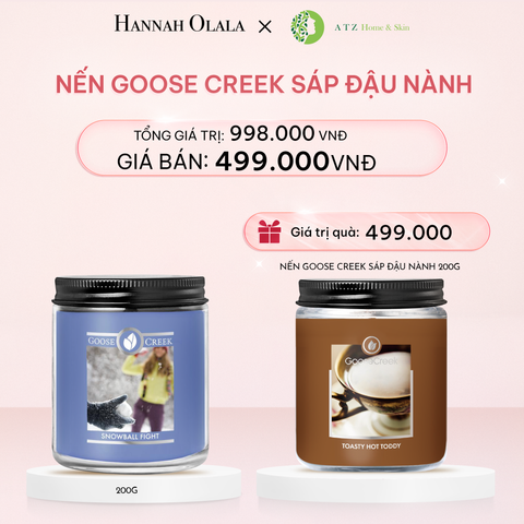  E536_DEAL 3: MUA NẾN GOOSE CREEK SÁP ĐẬU NÀNH 200G GIÁ 499.000Đ MUA 1 TẶNG 1 