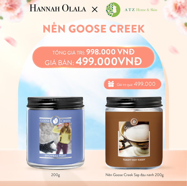  A948_DEAL 3: [MUA 1 TẶNG 1 ]MUA NẾN GOOSE CREEK SÁP ĐẬU NÀNH 200G  (CHỌN THÊM MÙI NOTE TRONG GHI CHÚ) 