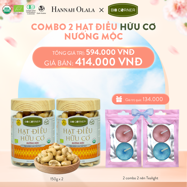  A124_DEAL 5: COMBO 2 HẠT ĐIỀU NƯỚNG MỘC (150G) 
