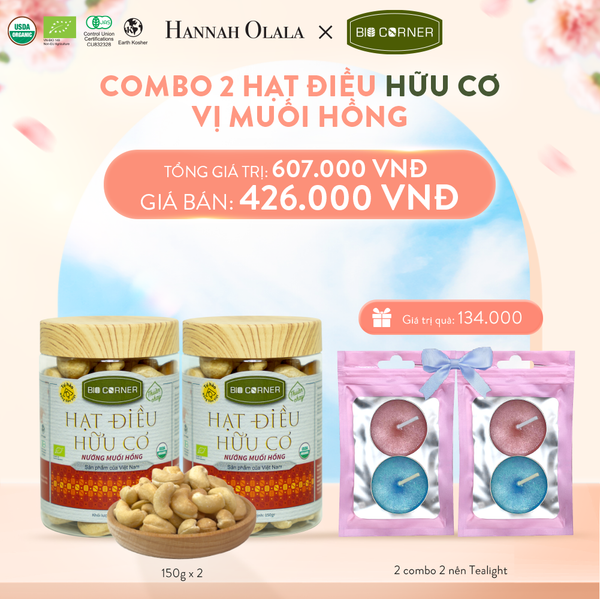  A125_DEAL 6: COMBO 2 HẠT ĐIỀU VỊ MUỐI HỒNG (150G) 