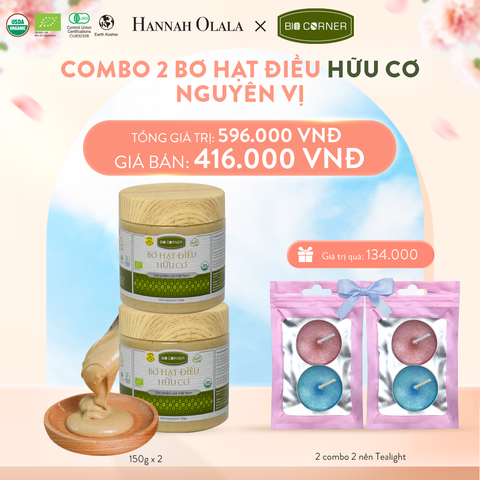  A126_DEAL 7: COMBO 2 BƠ HẠT ĐIỀU NGUYÊN VỊ (150G) 
