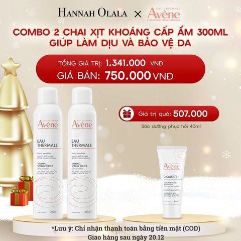 A1295_DEAL 8: [PRE-ORDER]COMBO 2 CHAI XỊT KHOÁNG CẤP ẨM EAU THERMALE AVÈNE EAU THERMALE 300ML GIÚP LÀM DỊU VÀ BẢO VỆ DA [GIAO HÀNG SAU NGÀY 20/12] 