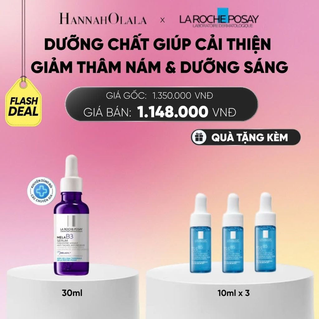  DƯỠNG CHẤT GIÚP CẢI THIỆN GIẢM THÂM NÁM & DƯỠNG SÁNG TOÀN DIỆN MELA B3 SERUM 30ML DEAL 8:_A1313 