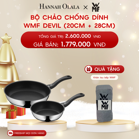  A542_DEAL 3: BỘ CHẢO CHỐNG DÍNH WMF DEVIL (20CM + 28CM) 