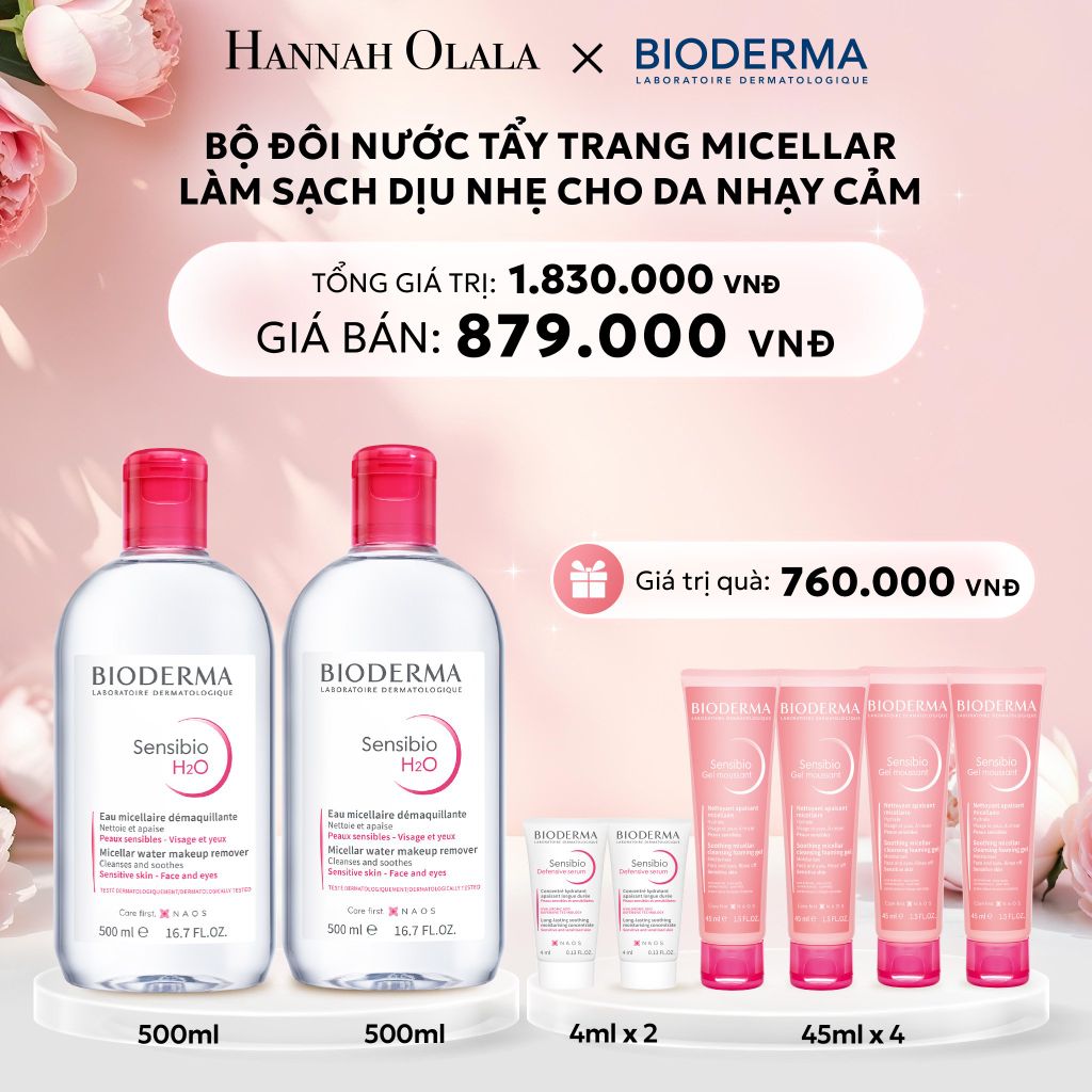  E592: DEAL 1: BỘ ĐÔI NƯỚC TẨY TRANG MICELLAR LÀM SẠCH DỊU NHẸ CHO DA NHẠY CẢM - [GIAO HÀNG TỪ 03/10] 