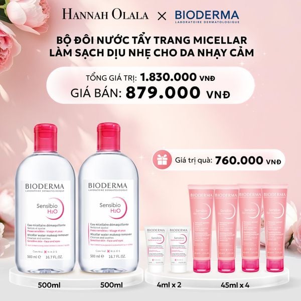  E592: DEAL 1: BỘ ĐÔI NƯỚC TẨY TRANG MICELLAR LÀM SẠCH DỊU NHẸ CHO DA NHẠY CẢM - [GIAO HÀNG TỪ 03/10] 